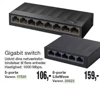 Harald Nyborg Gigabit switch tilbud