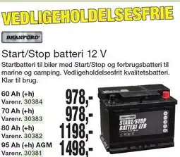 Harald Nyborg Start/Stop batteri 12 V tilbud