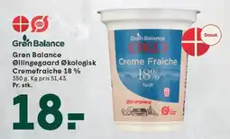 SPAR Grøn Balance Øllingegaard Økologisk Cremefraiche 18% tilbud