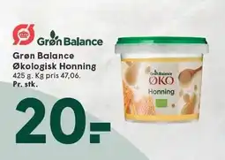 SPAR Grøn Balance Økologisk Honning tilbud