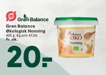 SPAR Grøn Balance Økologisk Honning tilbud