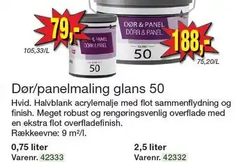 Harald Nyborg Dør/panelmaling glans 50 tilbud