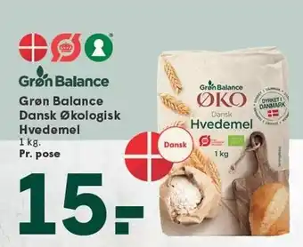 SPAR Grøn Balance Dansk Økologisk Hvedemel tilbud