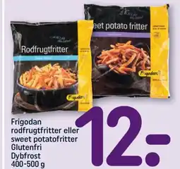 REMA 1000 Frigodan rodfrugtfritter eller sweet potatofritter Glutenfri Dybfrost tilbud