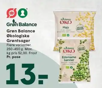 SPAR Grøn Balance Økologiske Grøntsager tilbud