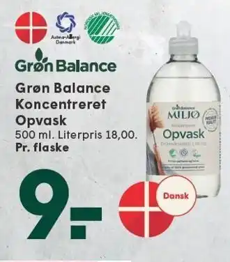 SPAR Grøn Balance Koncentreret Opvask tilbud