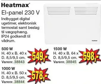 Harald Nyborg El-panel 230 V tilbud