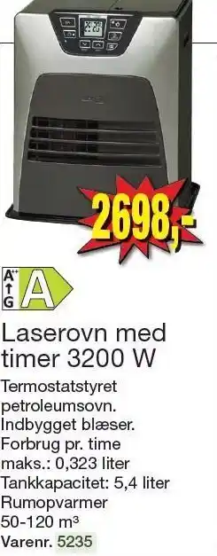 Harald Nyborg Laserovn med timer 3200 W tilbud