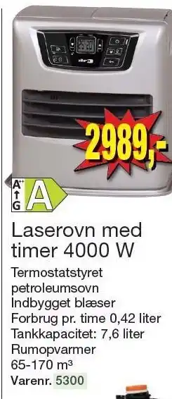 Harald Nyborg Laserovn med timer 4000 W tilbud