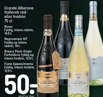 REMA 1000 Grande Alberone Italiensk rød- tilbud