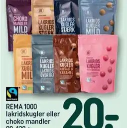 REMA 1000 REMA 1000 lakridskugler eller choko mandler tilbud
