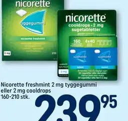 REMA 1000 Nicorette freshmint 2 mg tyggegummi tilbud