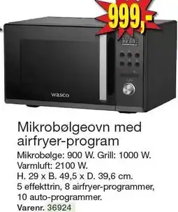 Harald Nyborg Mikrobølgeovn med airfryer-program tilbud