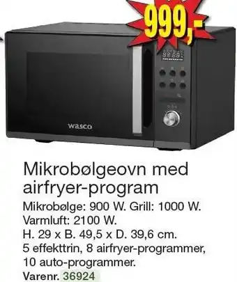 Harald Nyborg Mikrobølgeovn med airfryer-program tilbud