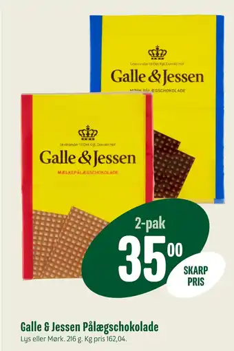 Min Købmand Galle & Jessen Pålægschokolade tilbud