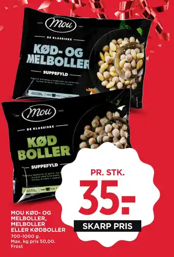 MENY MOU KØD- OG MELBOLLER, MELBOLLER ELLER. KØDBOLLER tilbud