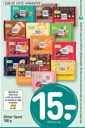 REMA 1000 Ritter Sport tilbud