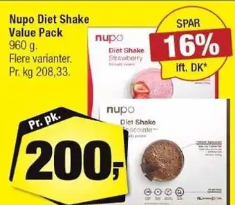 Calle Nupo Diet Shake Value Pack tilbud