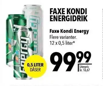 Citti Faxe Kondi Energy tilbud