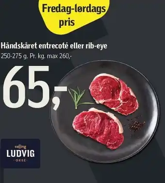 Føtex Håndskåret entrecoté eller rib-eye tilbud