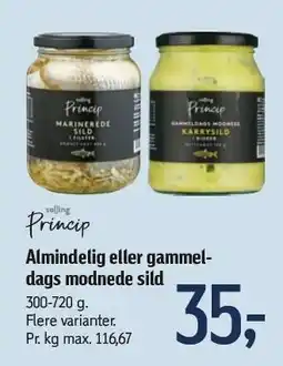 Føtex PRINCIP Almindelig eller gammeldags modnede sild tilbud