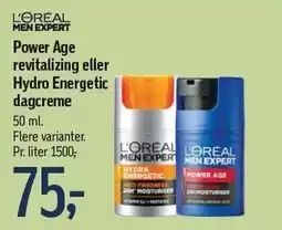 Føtex L'ORÉAL Power Age revitalizing eller Hydro Energetic dagcreme tilbud