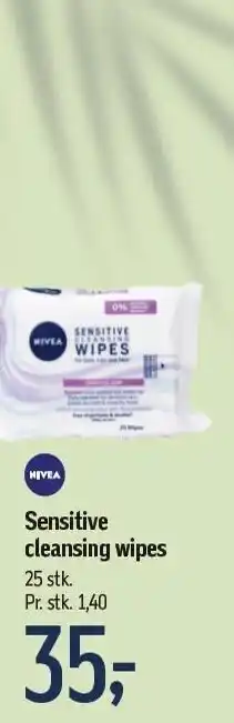 Føtex NIVEA Sensitive cleansing wipes tilbud