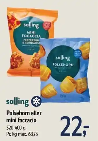 Føtex SALLING Pølsehorn eller mini foccacia tilbud