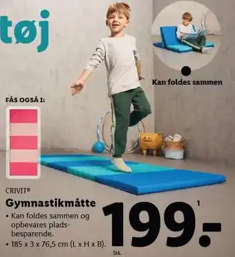 Lidl CRIVIT Gymnastikmåtte tilbud