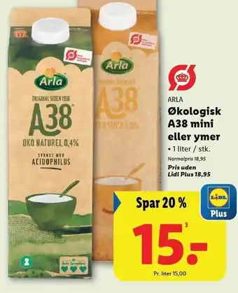 Lidl Økologisk A38 mini eller ymer tilbud