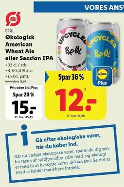 Lidl Økologisk American Wheat Ale eller Session IPA tilbud