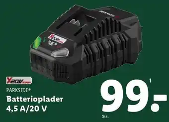 Lidl PARKSIDE Batterioplader 4,5 A/20 V tilbud