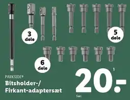 Lidl PARKSIDE Bitsholder-/Firkant-adaptersæt tilbud