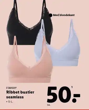 Lidl ESMARA Ribbet bustier seamless tilbud