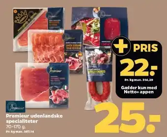 Netto Premieur udenlandske specialiteter tilbud