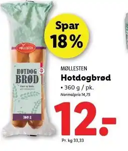 Lidl MØLLESTEN Hotdogbrød tilbud