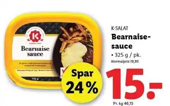 Lidl K-salat bearnaisesauce tilbud