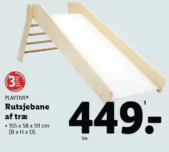 Lidl PLAYTIVE Rutsjebane af træ tilbud