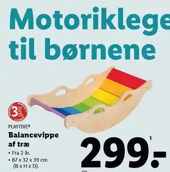 Lidl PLAYTIVE Balancevippe af træ tilbud