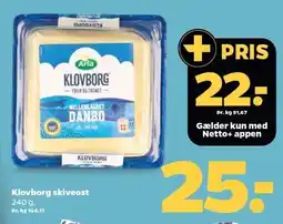 Netto Klovborg skæreost tilbud