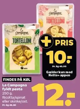 Netto La Campagna fyldt pasta tilbud