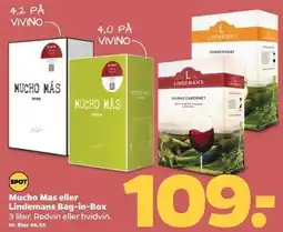 Netto Mucho Mas eller Lindemans Bag-in-ox tilbud