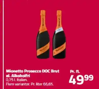 Fleggaard Mionetto Prosecco DOC Brut el. Alkoholfri tilbud