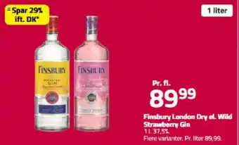 Fleggaard Finsbury London Dry el. Wild Strawberry Gin tilbud