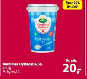 Fleggaard Karolines Hytteost 4,5% tilbud