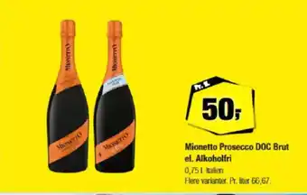 Calle Mionetto Prosecco DOC Brut el. Alkoholfri tilbud