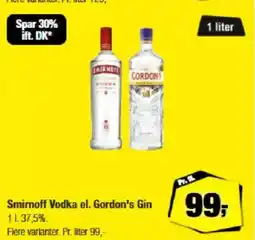 Calle Smirnoff Vodka el. Gordon's Gin tilbud