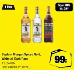 Calle Captain Morgan Spiced Gold, White el. Dark Rom tilbud