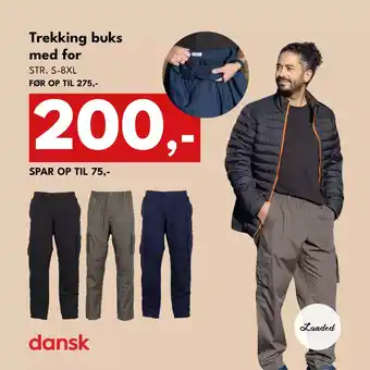 Dansk Outlet Trekking buks med for STR. S-8XL tilbud