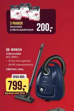 Skousen Bosch støvsuger bgl38bu1 tilbud